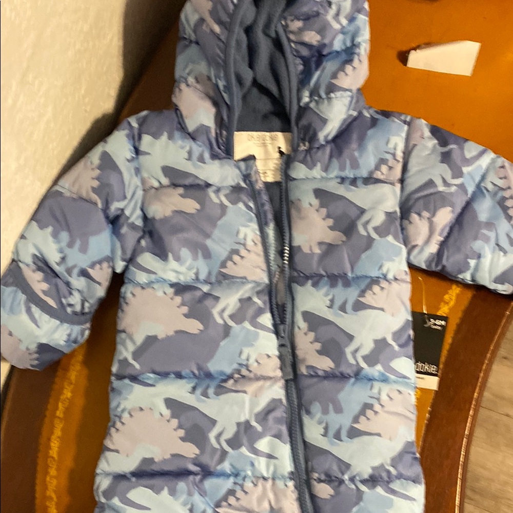 Okie Dokie Blue Dinosaur Snowsuit